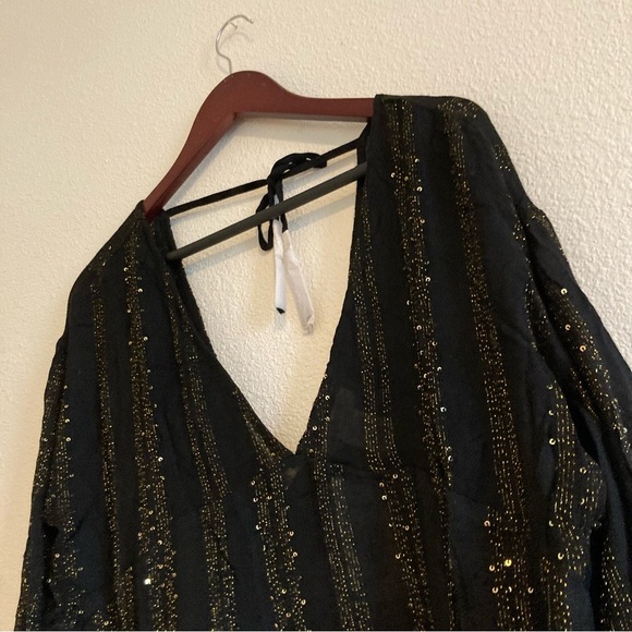 NWT L*Space Byron Metallic Thread Gold Shimer Tunic Dress in Size Small - Picture 11 of 13